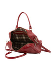 Borsa a bauletto da donna 100% pelle 5538-Rosso I Fratelli