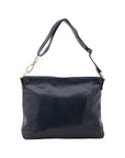 Borsa a spalla da donna 100% pelle 5540-Blu I Fratelli