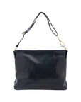 Borsa a spalla da donna 100% pelle 5540-Blu I Fratelli