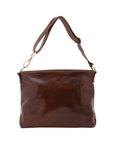 Borsa a spalla da donna 100% pelle 5540-Marrone I Fratelli