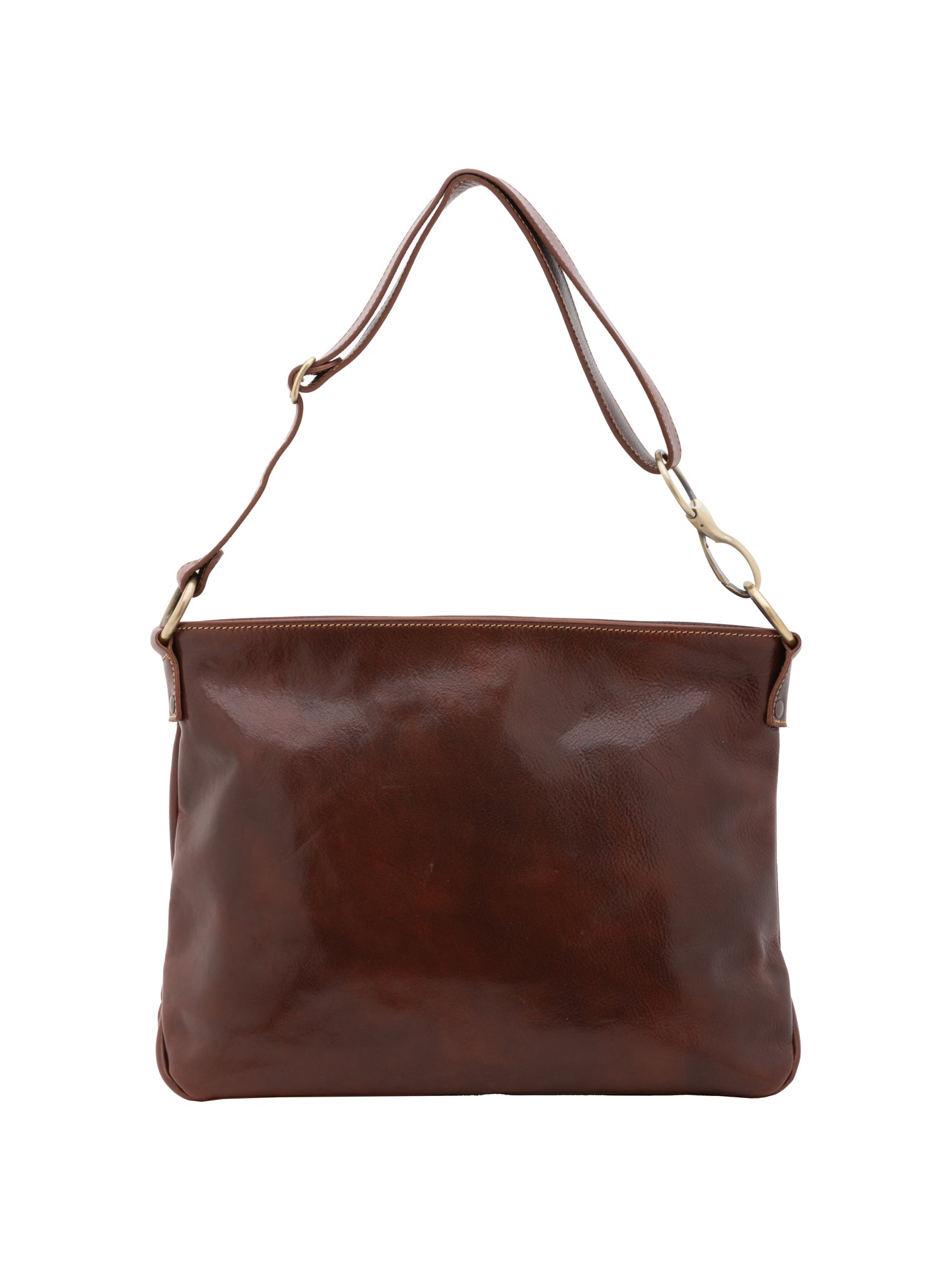 Borsa a spalla da donna 100% pelle 5540-Marrone I Fratelli