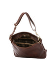 Borsa a spalla da donna 100% pelle 5540-Marrone I Fratelli