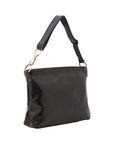 Borsa a spalla da donna 100% pelle 5540-Nero I Fratelli