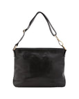Borsa a spalla da donna 100% pelle 5540-Nero I Fratelli