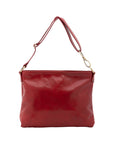 Borsa a spalla da donna 100% pelle 5540-Rosso I Fratelli
