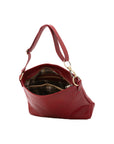 Borsa a spalla da donna 100% pelle 5540-Rosso I Fratelli