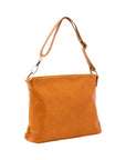 Borsa a spalla da donna 100% pelle 5540-Senape I Fratelli