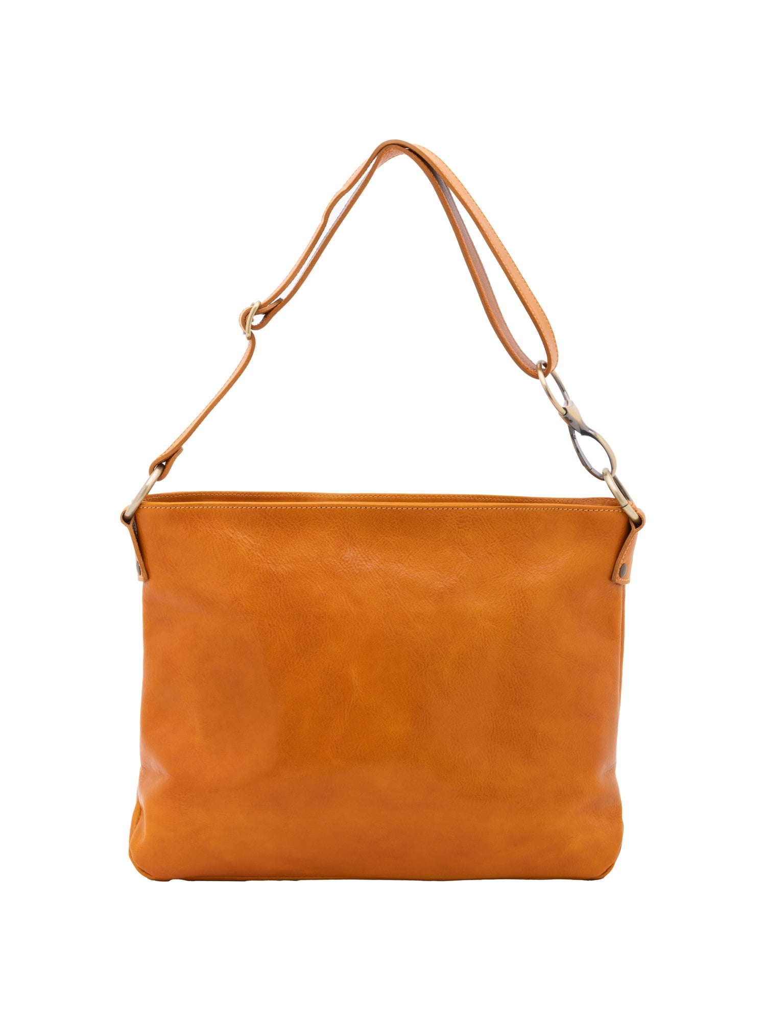 Borsa a spalla da donna 100% pelle 5540-Senape I Fratelli