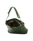 Borsa a spalla da donna 100% pelle 5540-Verde I Fratelli
