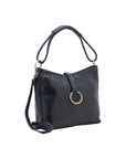Borsa a spalla da donna 100% pelle 5541-Blu I Fratelli