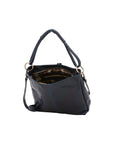 Borsa a spalla da donna 100% pelle 5541-Blu I Fratelli