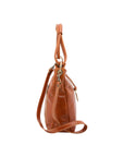 Borsa a spalla da donna 100% pelle 5541-Cognac I Fratelli