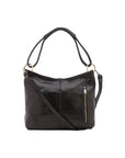 Borsa a spalla da donna 100% pelle 5541-Nero I Fratelli