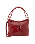 Borsa a spalla da donna 100% pelle 5541-Rosso I Fratelli