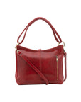 Borsa a spalla da donna 100% pelle 5541-Rosso I Fratelli