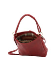 Borsa a spalla da donna 100% pelle 5541-Rosso I Fratelli