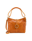 Borsa a spalla da donna 100% pelle 5541-Senape I Fratelli