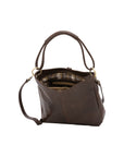 Borsa a spalla da donna 100% pelle 5541-Tmoro I Fratelli