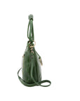 Borsa a spalla da donna 100% pelle 5541-Verde I Fratelli