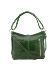Borsa a spalla da donna 100% pelle 5541-Verde I Fratelli