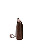 Borsa a tracolla da uomo in vera pelle Made in Italy 5543-Marrone I Fratelli