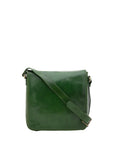 Borsa a tracolla da uomo in vera pelle Made in Italy 5543-Verde I Fratelli