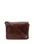Borsa a tracolla uomo in vera pelle Made in Italy 5544-Marrone I Fratelli