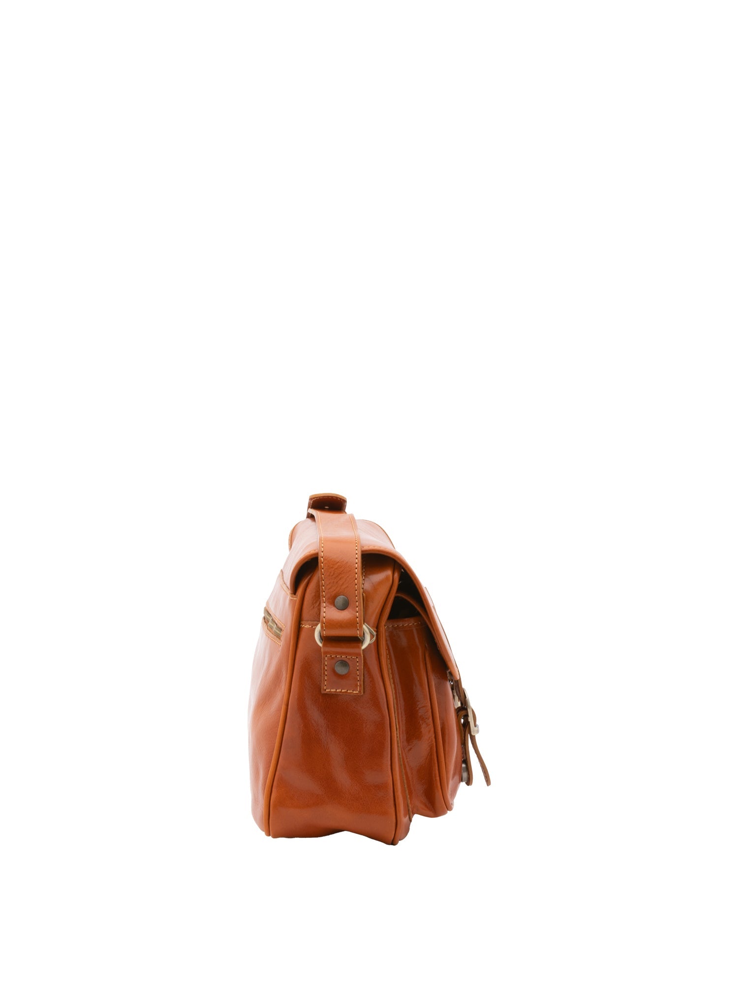 Borsa a tracolla da donna Vera pelle 5545-Cognac I Fratelli