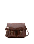 Borsa a tracolla da donna Vera pelle 5545-Marrone I Fratelli