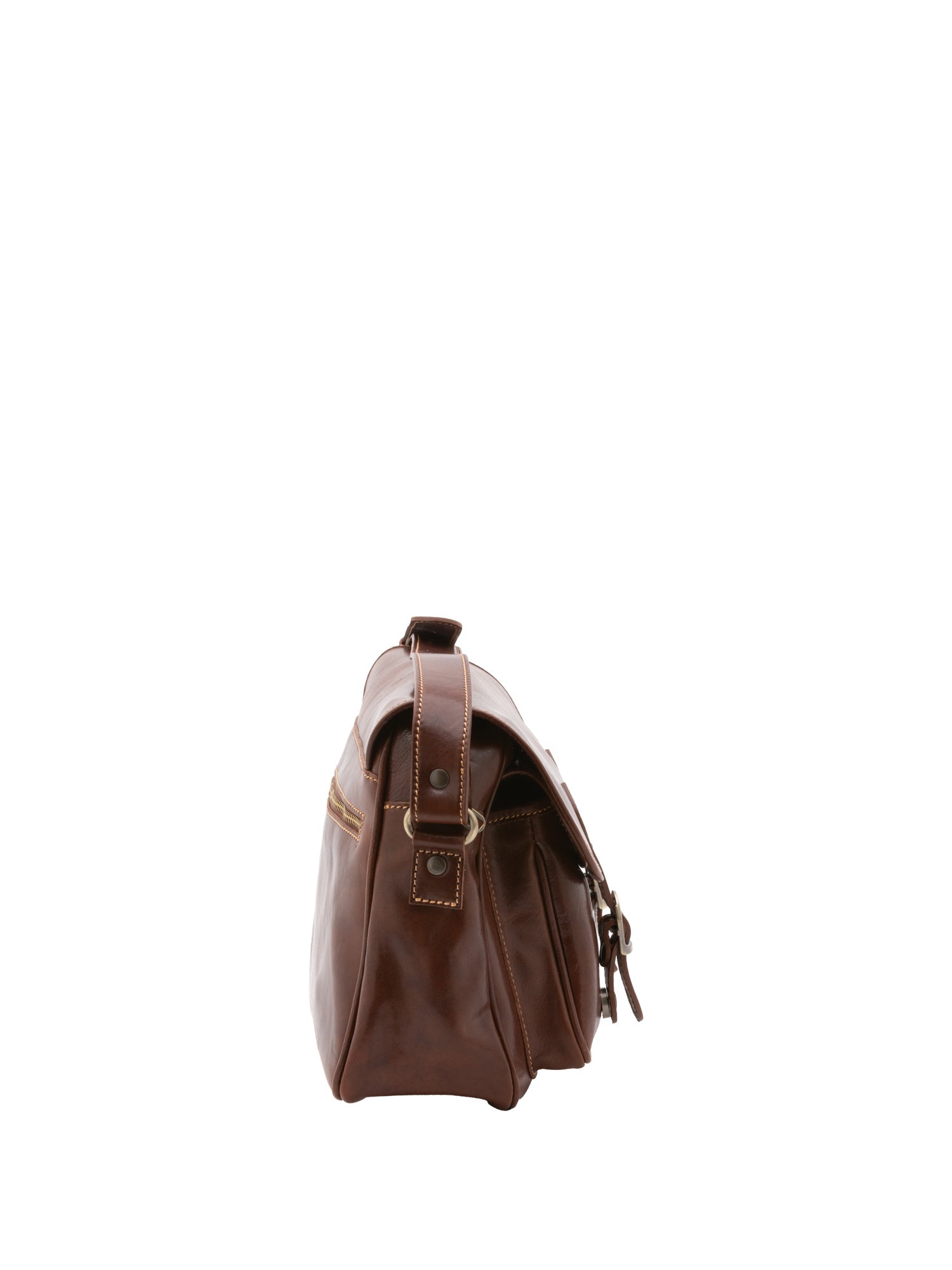 Borsa a tracolla da donna Vera pelle 5545-Marrone I Fratelli