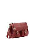Borsa a tracolla da donna Vera pelle 5545-Rosso I Fratelli