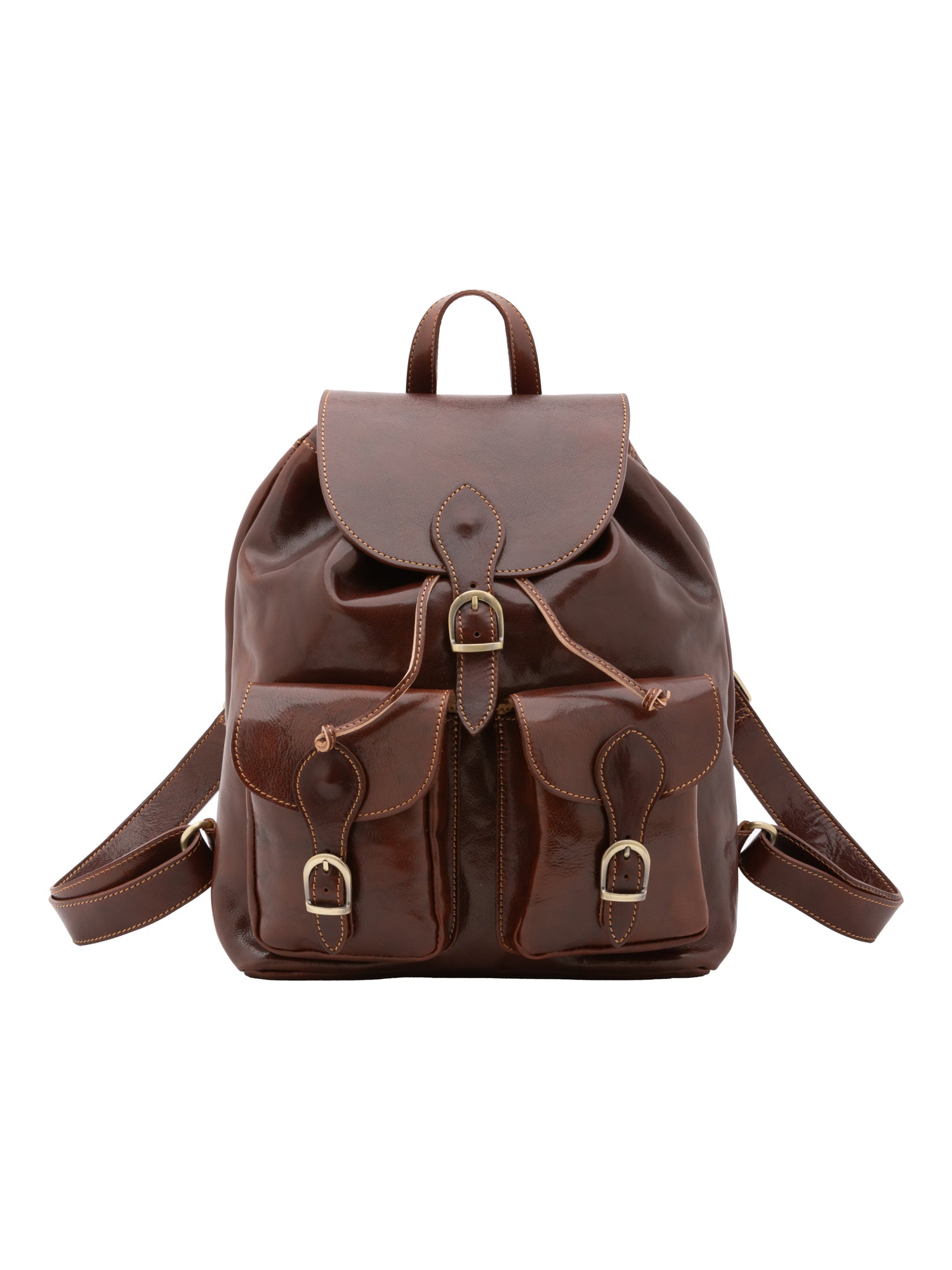 Borsa a spalla da donna Vera pelle 5547-Marrone I Fratelli