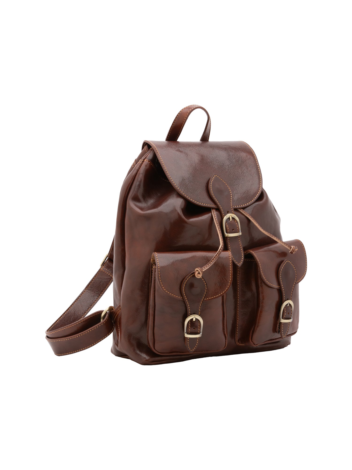 Borsa a spalla da donna Vera pelle 5547-Marrone I Fratelli