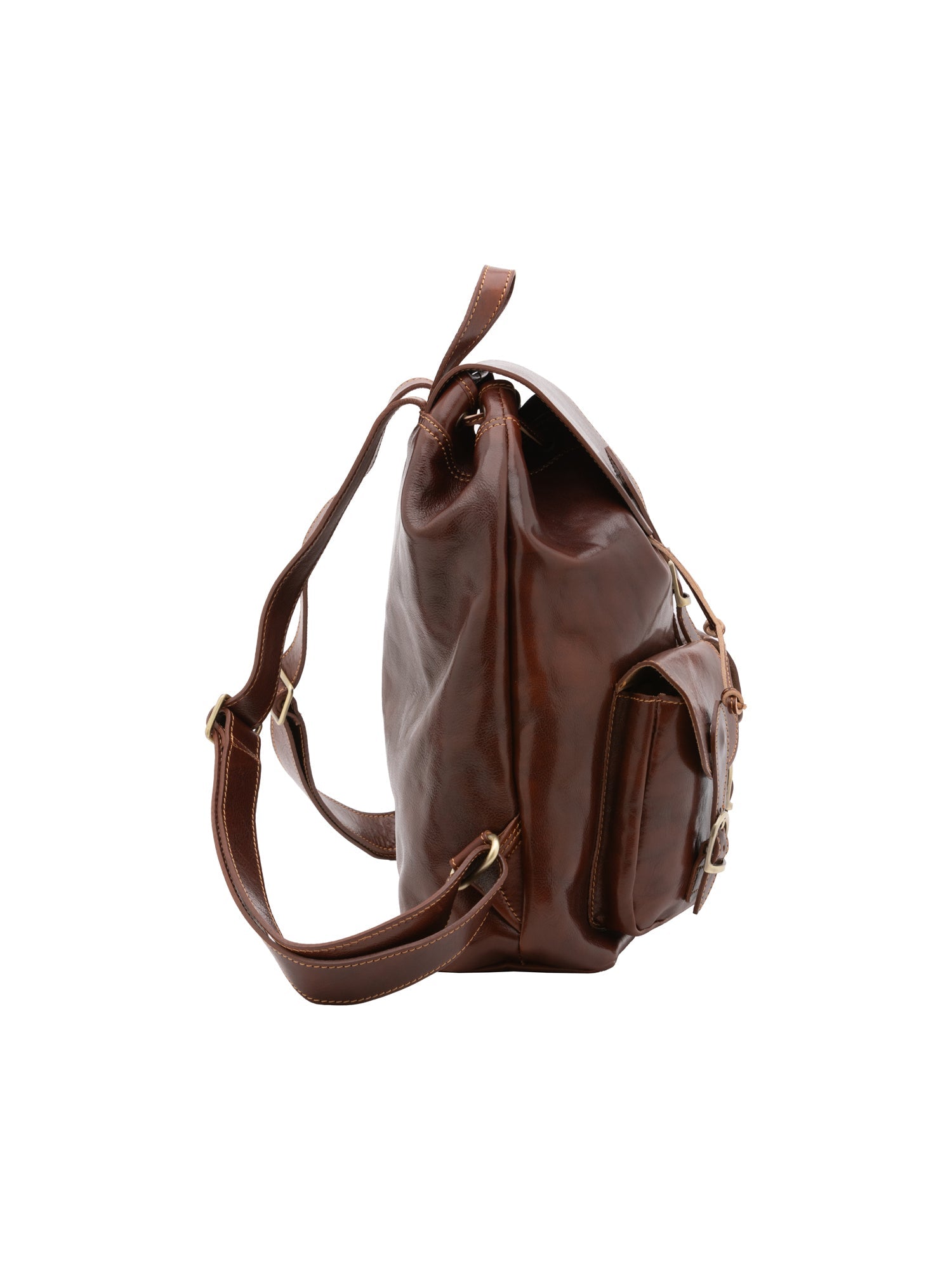 Borsa a spalla da donna Vera pelle 5547-Marrone I Fratelli