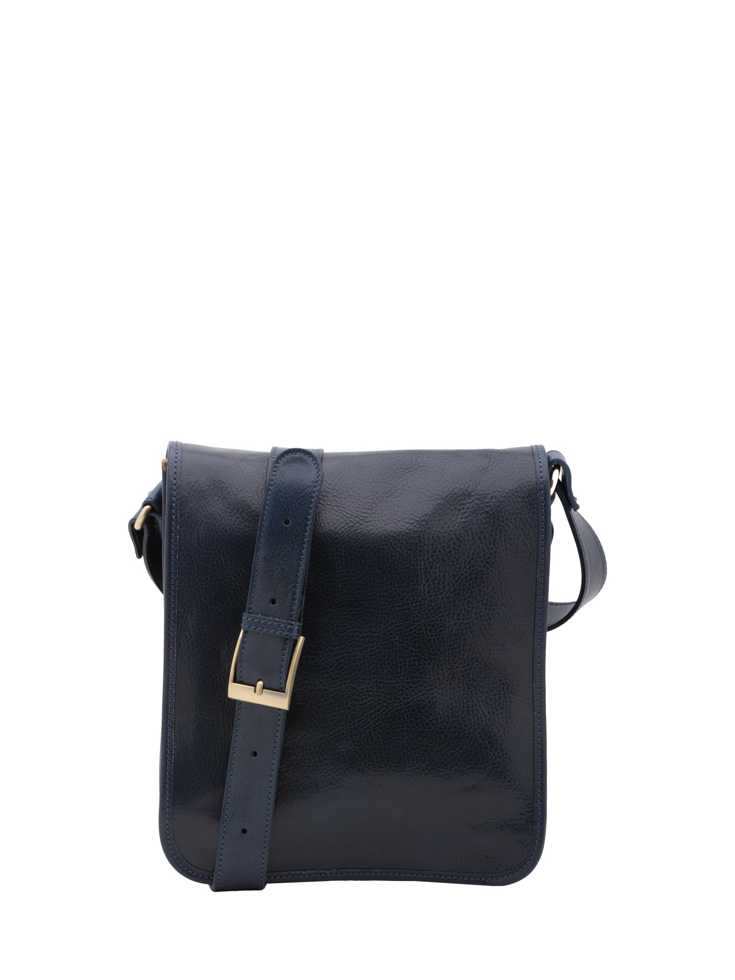 Borsa a tracolla uomo in vera pelle Made in Italy 5550-Blu I Fratelli