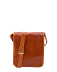 Borsa a tracolla uomo in vera pelle Made in Italy 5550-Cognac I Fratelli