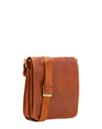 Borsa a tracolla uomo in vera pelle Made in Italy 5550-Cognac I Fratelli
