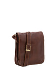 Borsa a tracolla uomo in vera pelle Made in Italy 5550-Marrone I Fratelli