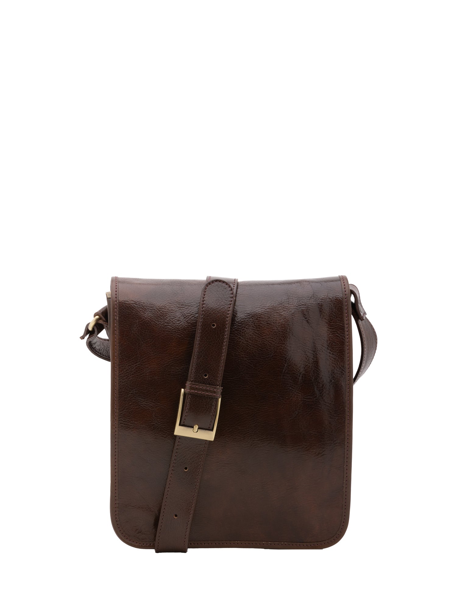 Borsa a tracolla uomo in vera pelle Made in Italy 5550-Tmoro I Fratelli