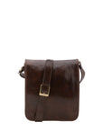 Borsa a tracolla uomo in vera pelle Made in Italy 5550-Tmoro I Fratelli