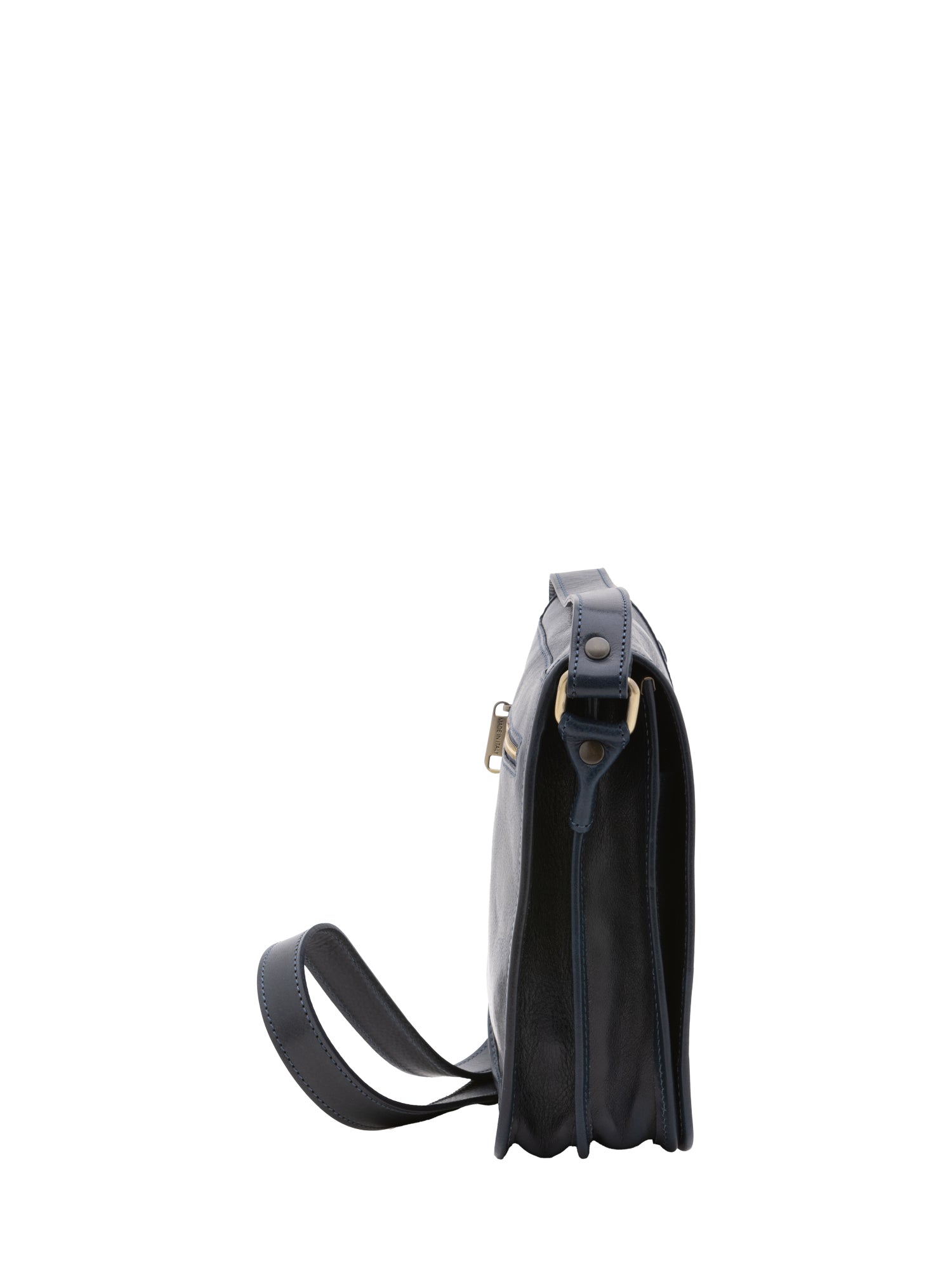 Borsa a tracolla uomo in vera pelle Made in Italy 5552-Blu I Fratelli