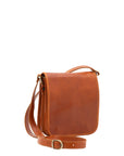 Borsa a tracolla uomo in vera pelle Made in Italy 5552-Cognac I Fratelli