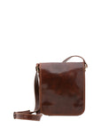 Borsa a tracolla uomo in vera pelle Made in Italy 5552-Marrone I Fratelli