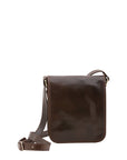 Borsa a tracolla uomo in vera pelle Made in Italy 5552-Tmoro I Fratelli