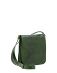 Borsa a tracolla uomo in vera pelle Made in Italy 5552-Verde I Fratelli