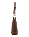 Borsa a spalla da donna 100% pelle 5553-Marrone I Fratelli