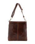 Borsa a spalla da donna 100% pelle 5553-Marrone I Fratelli