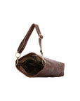 Borsa a spalla da donna 100% pelle 5553-Marrone I Fratelli