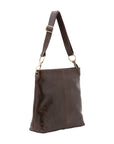 Borsa a spalla da donna 100% pelle 5553-Tmoro I Fratelli