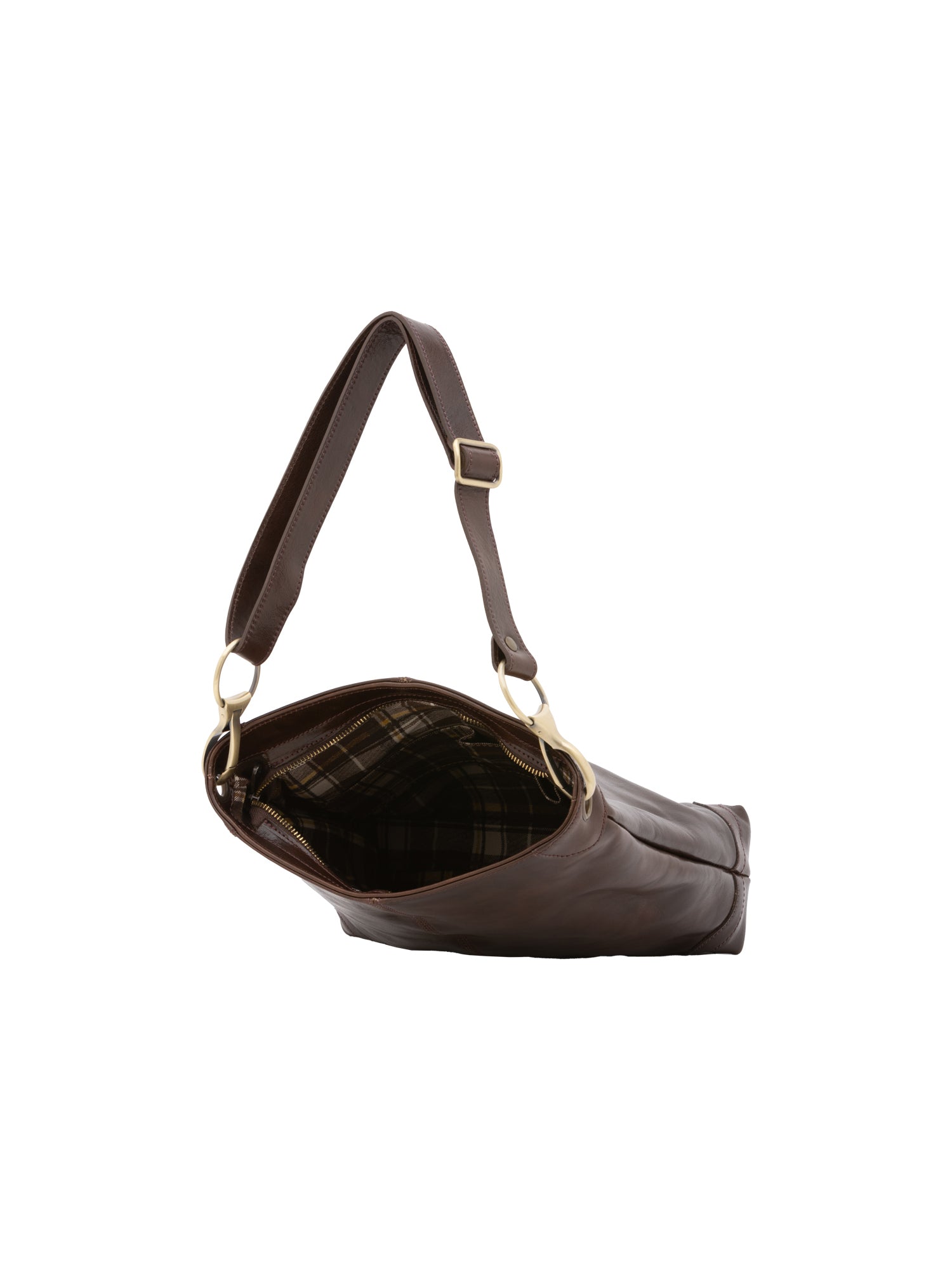 Borsa a spalla da donna 100% pelle 5553-Tmoro I Fratelli